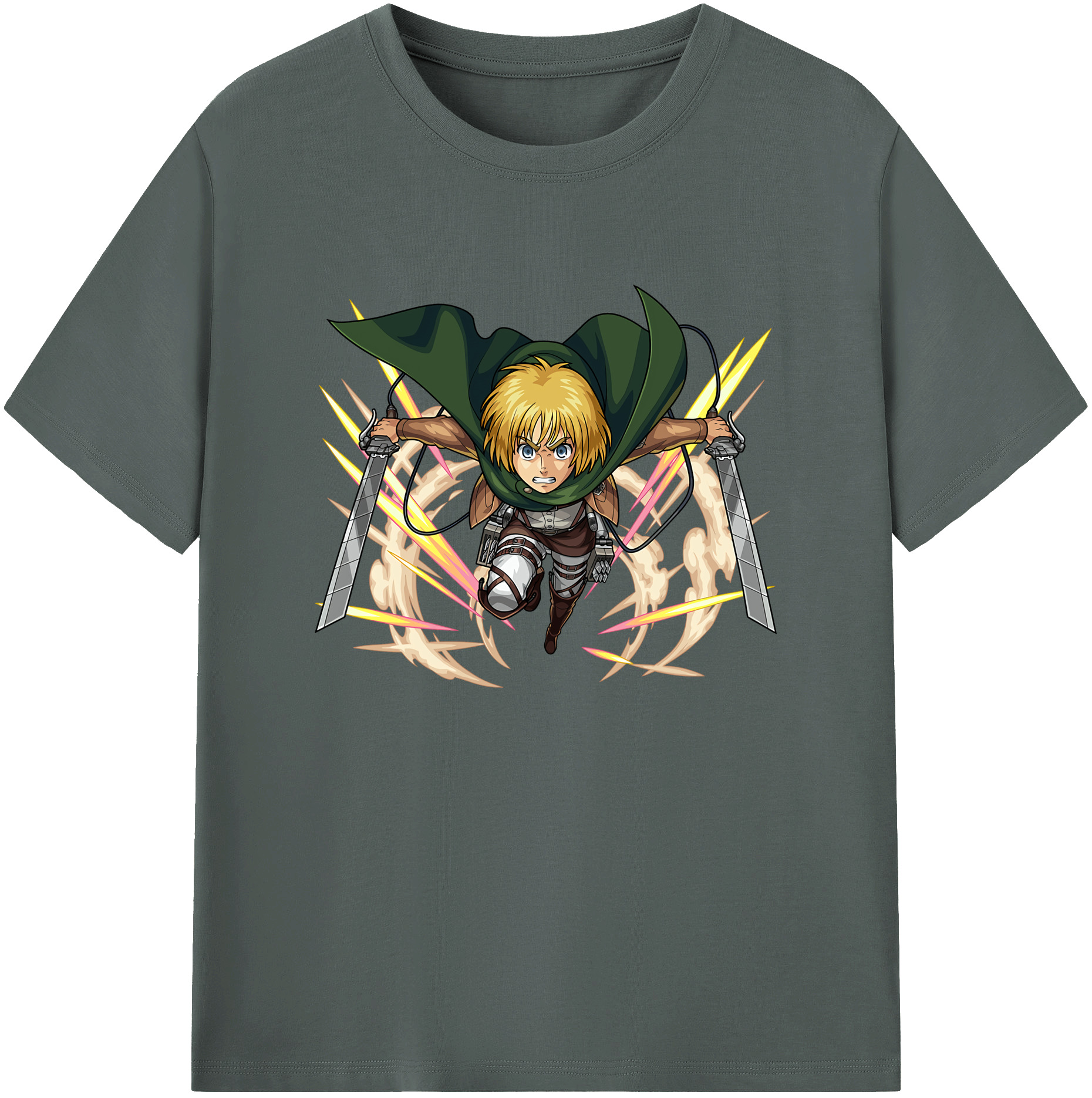 （画像用） 進撃の巨人 アルミン·アルレルト Attack on Titan Armin Arlert 綿100％ メンズ半袖Tシャツ｜肌触りやわらか＆通気性